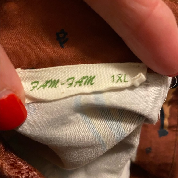 7am Women’s XL Rust Horse Print Button-Up Shirt Western Collard - Picture 7 of 7